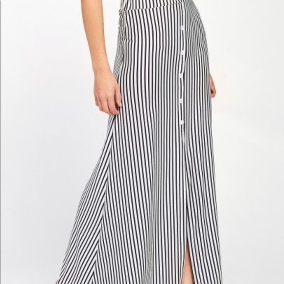 Dresses & Skirts - Striped button front maxi skirt